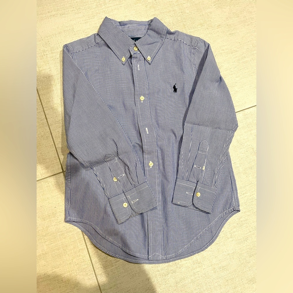 Ralph Lauren Kids Collar Striped Shirt